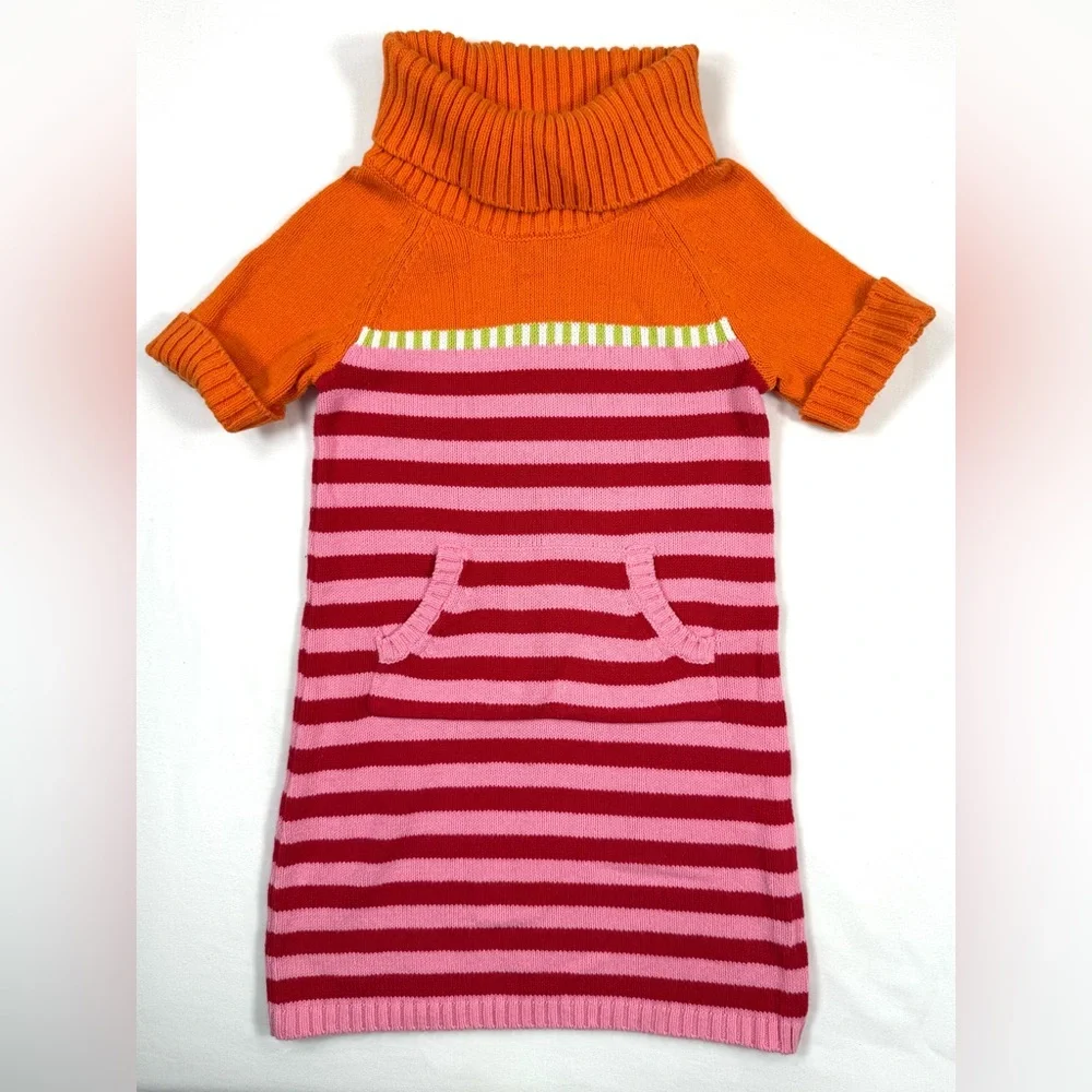 GYMBOREE Girls Sweater Dress Striped Turtleneck 4 Winter Brights‎ 2011 Kidcore